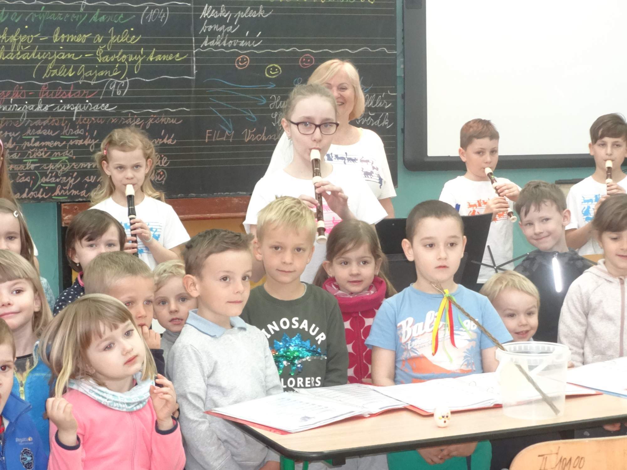 Děti z MŠ Na Balkáně na koncertě flétnistů